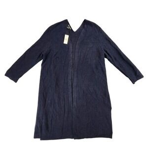 Talbots NEW Women's Open Front Cardigan Sweater Lightweight Breathable V-neck Md